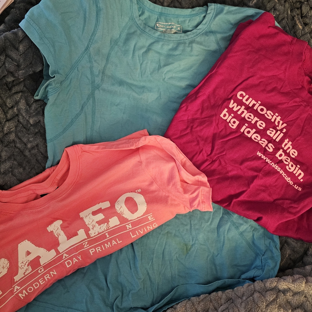 Vibrant Pink and Blue Short Sleeve Tees